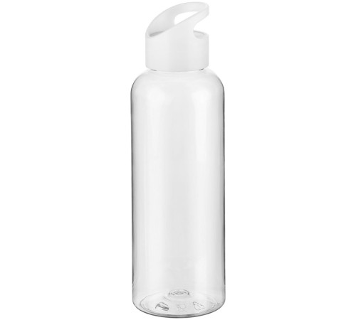 Бутылка для воды Plaske, прозрачная с белой крышкой