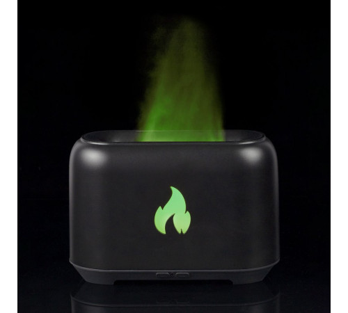 Увлажнитель-ароматизатор Fire Flick с имитацией пламени, черный