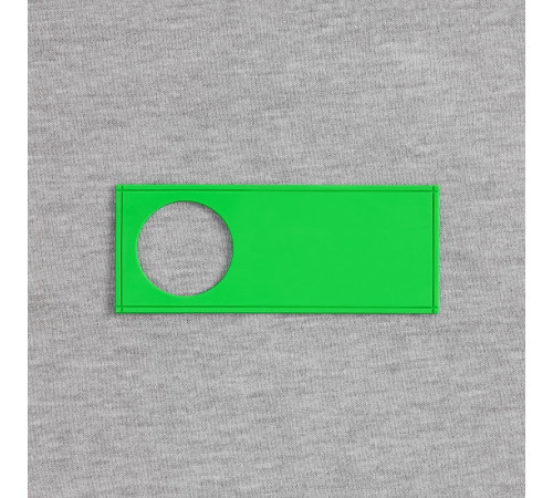 Лейбл из ПВХ с вырубкой «Круг», зеленый неон