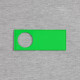 Лейбл из ПВХ с вырубкой «Круг», зеленый неон
