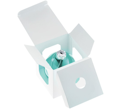 Елочный шар Finery Gloss, 8 см, глянцевый бирюзовый