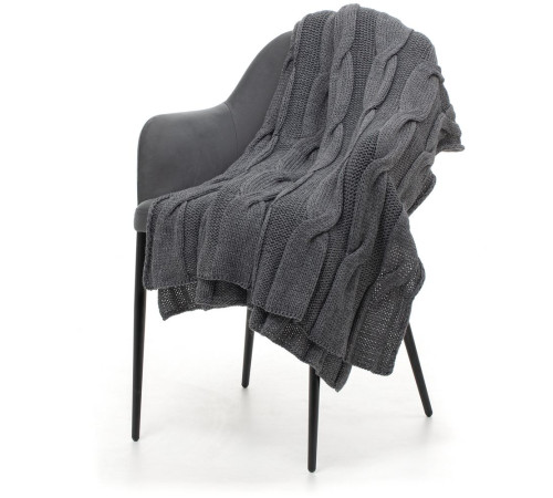 Плед Snefald, серый (маренго меланж)