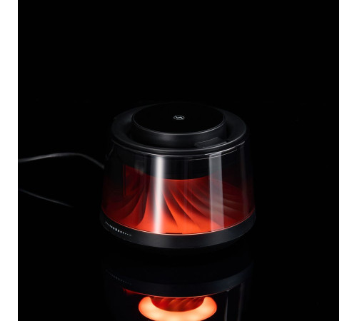 Bluetooth-колонка с подсветкой и беспроводной зарядкой Quantium, черная