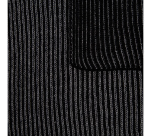 Шарф Nobilis, черный с серым меланжем