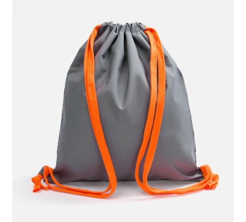 Рюкзак B3, серый с оранжевыми лямками