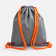 Рюкзак B3, серый с оранжевыми лямками