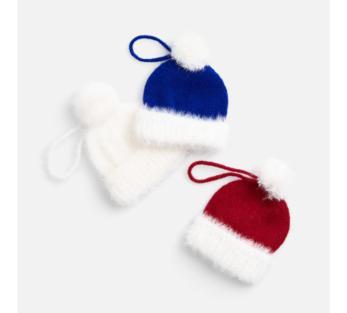 Подвеска на елку «Вьюжка», шапочка, белая