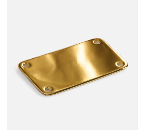 Шильдик металлический Furo, золотистый глянцевый