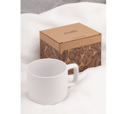 Чашка Jumbo в коробке матовая, белая