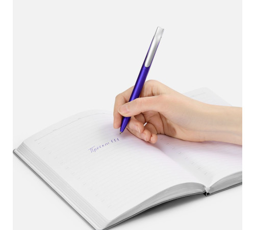 Ручка шариковая Pin Silver, фиолетовый металлик