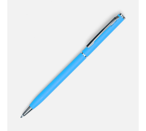 Ручка шариковая Hotel Chrome, ver.2, матовая голубая