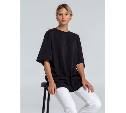 Футболка оверсайз «Чистая соль», черная