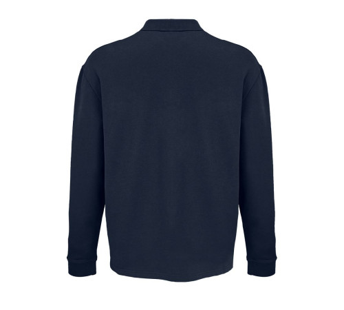 Рубашка поло оверсайз с длинным рукавом Heritage, темно-синяя