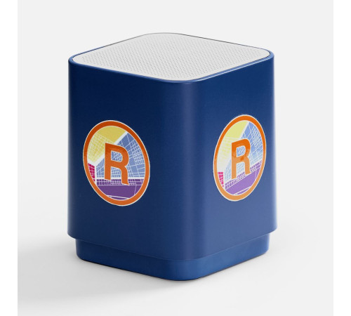 Беспроводная колонка с подсветкой гравировки Glim, синяя