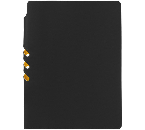 Ежедневник Flexpen Black, недатированный, черный с желтым