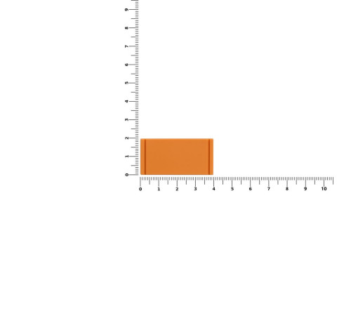 Лейбл из ПВХ Dzeta, XS, оранжевый