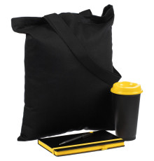 Набор Velours Bag, черный с желтым