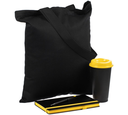 Набор Velours Bag, черный с желтым