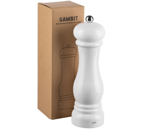 Механическая мельница для специй Gambit, белая