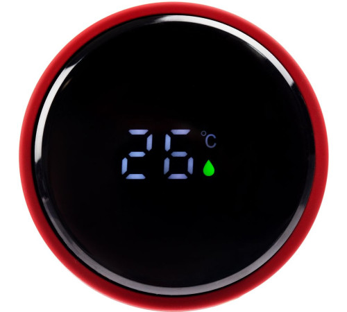 Смарт-бутылка с заменяемой батарейкой Long Therm Soft Touch, красная