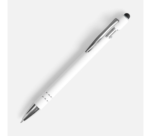 Ручка шариковая Pointer Soft Touch со стилусом, белая