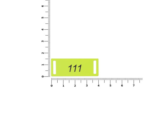 Шильдик металлический Kova, желтый неон