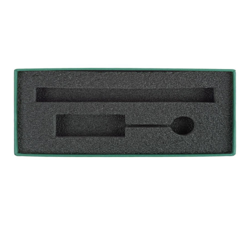 Коробка Notes с ложементом для ручки и флешки, зеленая