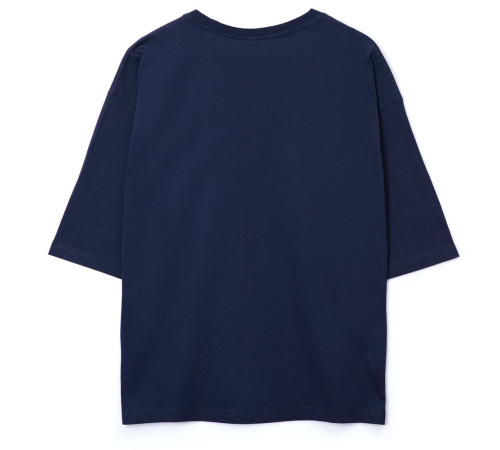 Футболка оверсайз унисекс Base Space, темно-синяя