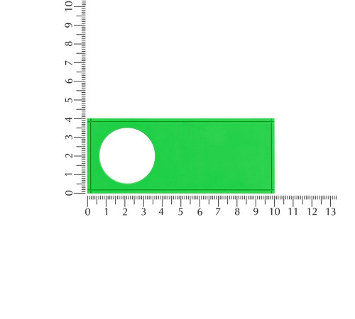 Лейбл из ПВХ с вырубкой «Круг», зеленый неон