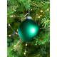 Елочный шар Finery Matt, 8 см, матовый зеленый
