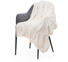 Плед Snefald, жемчужно-белый