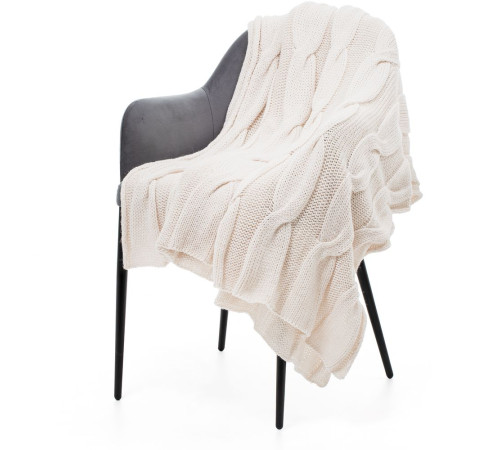 Плед Snefald, жемчужно-белый