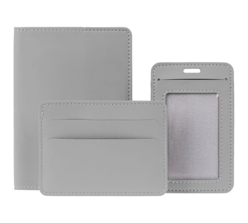 Обложка для паспорта Shall Simple, серый