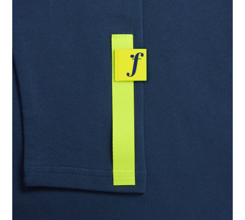 Футболка оверсайз с двойным рукавом Kosmos, темно-синяя