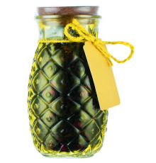 Чай «Сокочай» в желтой декоративной банке, черный с ананасом и брусникой