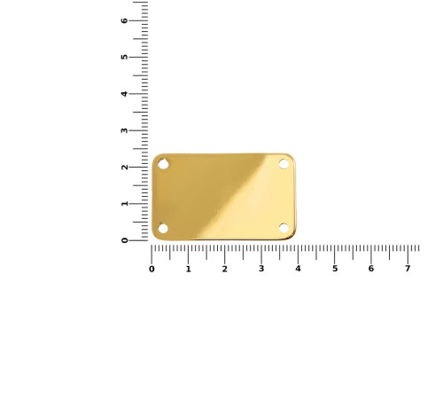 Шильдик металлический Furo, золотистый глянцевый