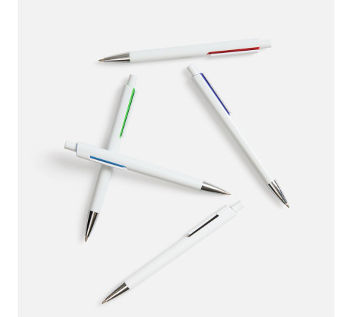 Ручка шариковая Dominanta, белая с красным