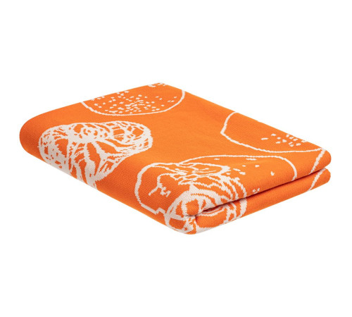 Плед Citrion, оранжево-белый