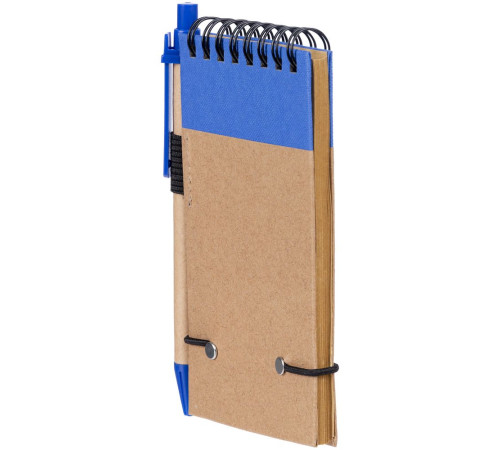 Блокнот на кольцах Eco Note с ручкой, синий