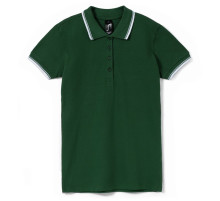 Рубашка поло женская Practice Women 270, зеленая с белым