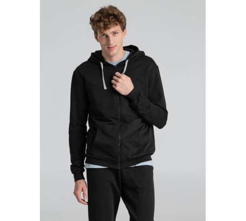 Толстовка на молнии с капюшоном Unit Siverga, черная