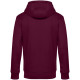 Толстовка с капюшоном унисекс King, бордовая