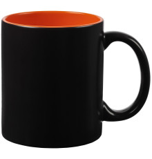 Кружка-хамелеон On Display, матовая, черная с оранжевым