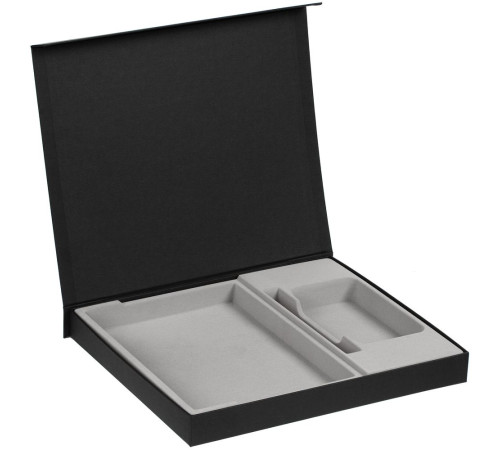 Коробка Daily под ежедневник, аккумулятор и ручку, черная