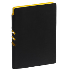 Ежедневник Flexpen Black, недатированный, черный с желтым