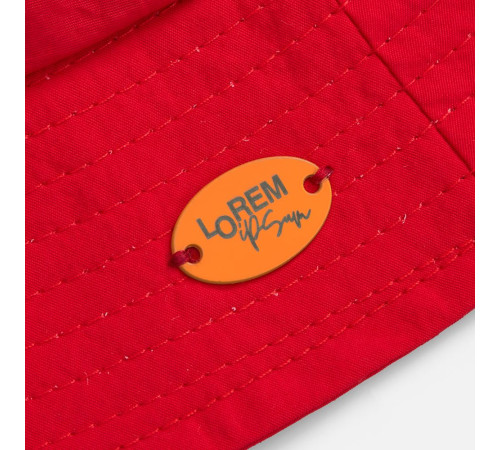 Шильдик металлический Alfa Oval, оранжевый неон