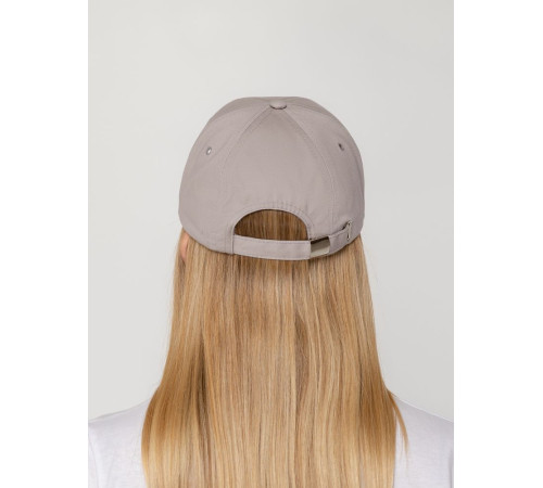 Бейсболка Canopy, серая с черным кантом