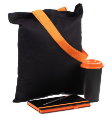 Набор Velours Bag, черный с оранжевым