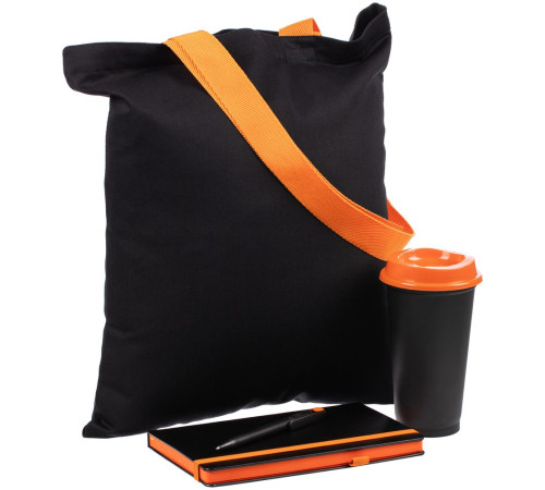 Набор Velours Bag, черный с оранжевым