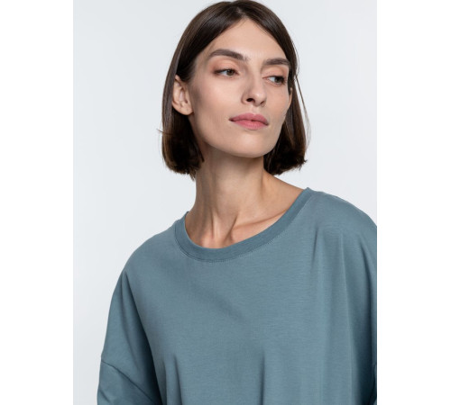 Футболка унисекс оверсайз Crosstown, серо-зеленая